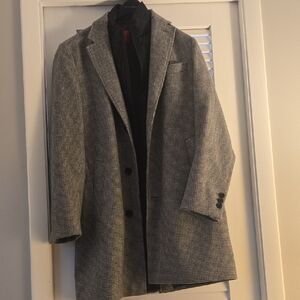 HUGO Men's Black and White Trench Coat